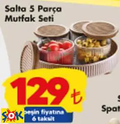 SALTA 5 PARÇA MUTFAK SETİ SALTA 5 PARÇA MUTFAK SETİ